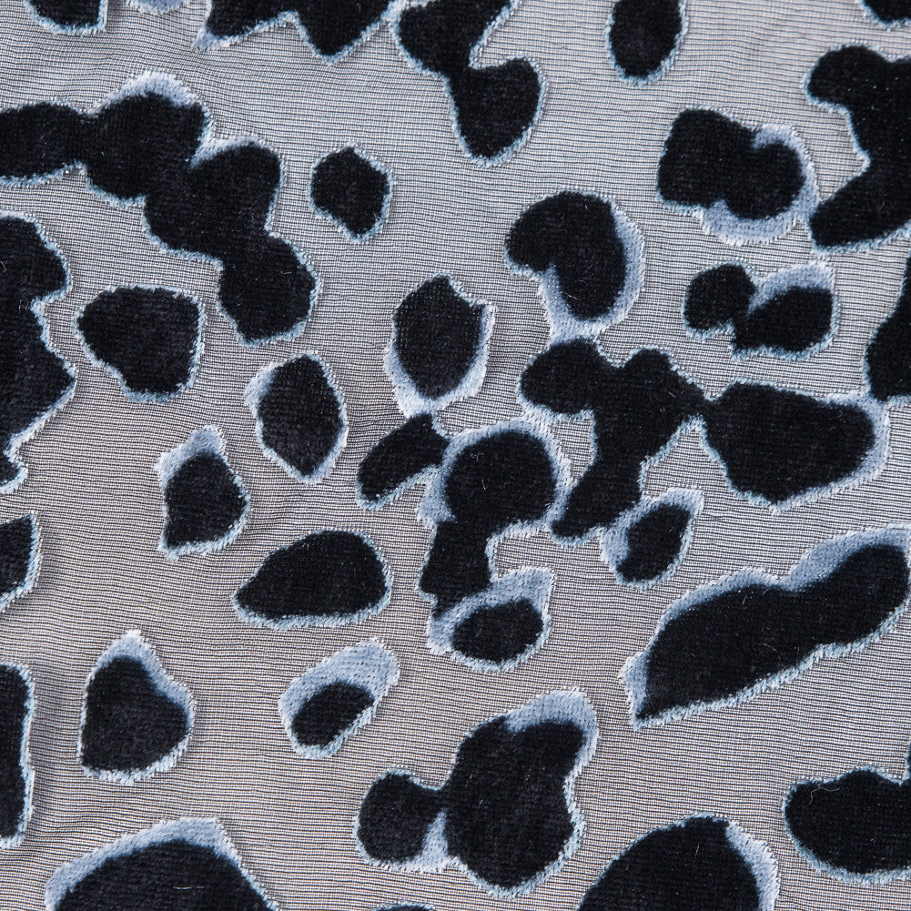 Alligator Skin Burnout Velvet - Black