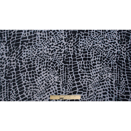 Alligator Skin Burnout Velvet - Black