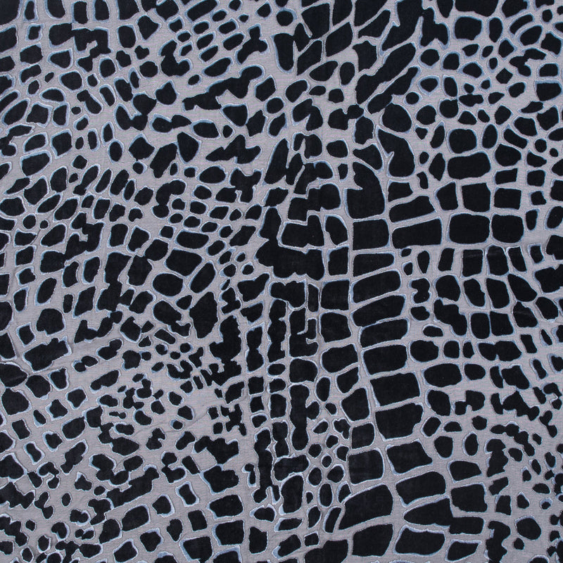 Alligator Skin Burnout Velvet - Black