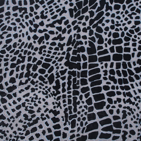 Alligator Skin Burnout Velvet - Black