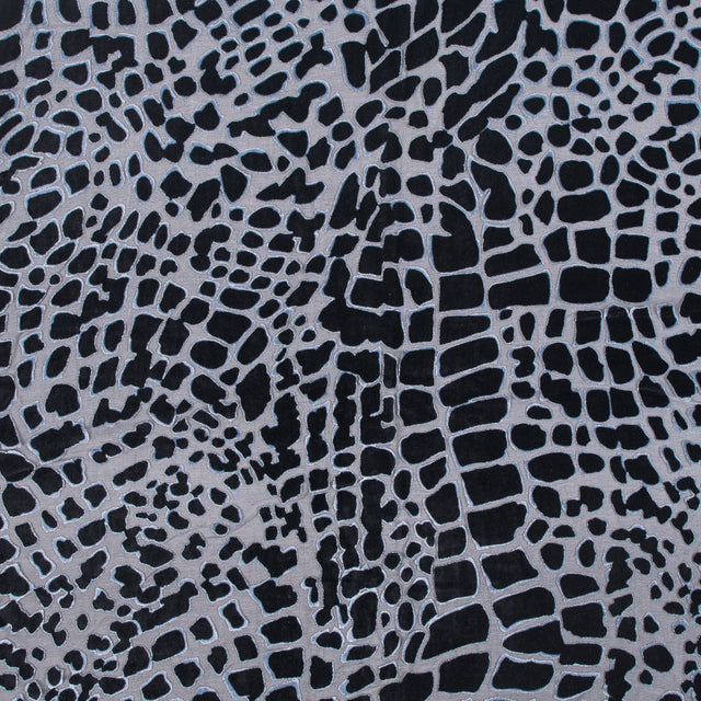 Alligator Skin Burnout Velvet - Black