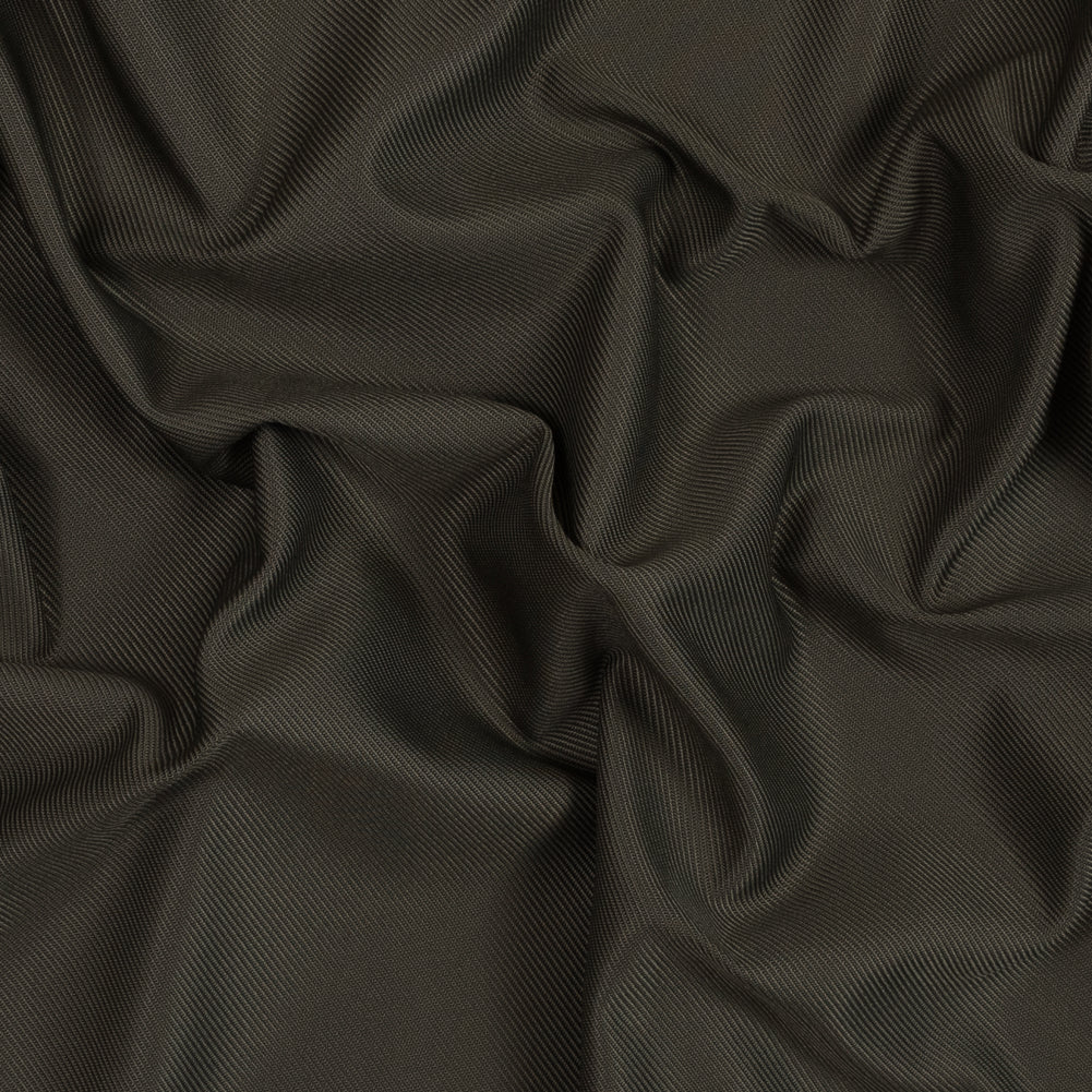 Army Green Polyester Serge Twill