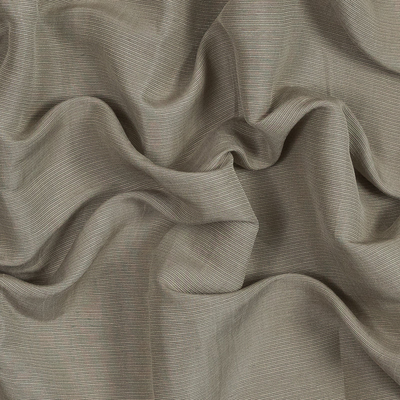 Timber Wolf Green Rayon and Polyester Ottoman
