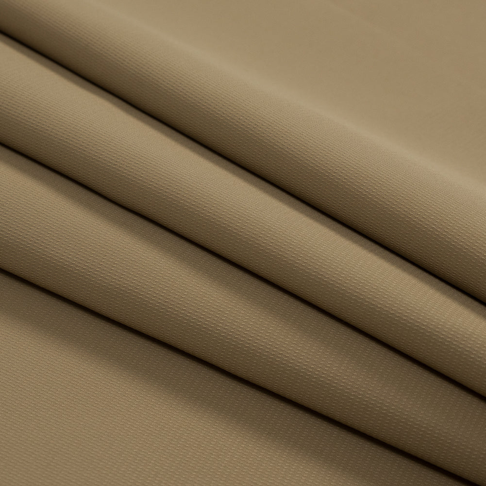 Camel Beige Polyester Dobby Jacquard