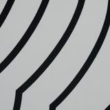 Famous NYC Designer Gardenia and Black Abstract Polyester Panel