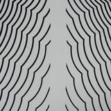Famous NYC Designer Gardenia and Black Abstract Polyester Panel