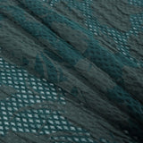 Emerald Green Wool and Acrylic Netting Backed by Fine Floral Knit