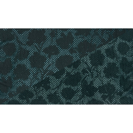 Emerald Green Wool and Acrylic Netting Backed by Fine Floral Knit