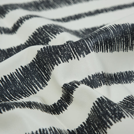 Phillip Lim Small Ivory and Black Striped Digitally Printed Lamb Leather