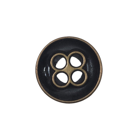 Italian Antique Gold Metal 4-Hole Button - 36L/23mm