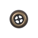 Italian Antique Gold Metal 4-Hole Button - 36L/23mm