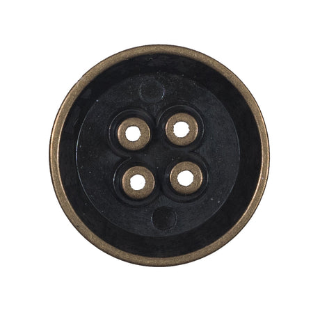 Italian Gold Metal 4-Hole Button - 44L/28mm