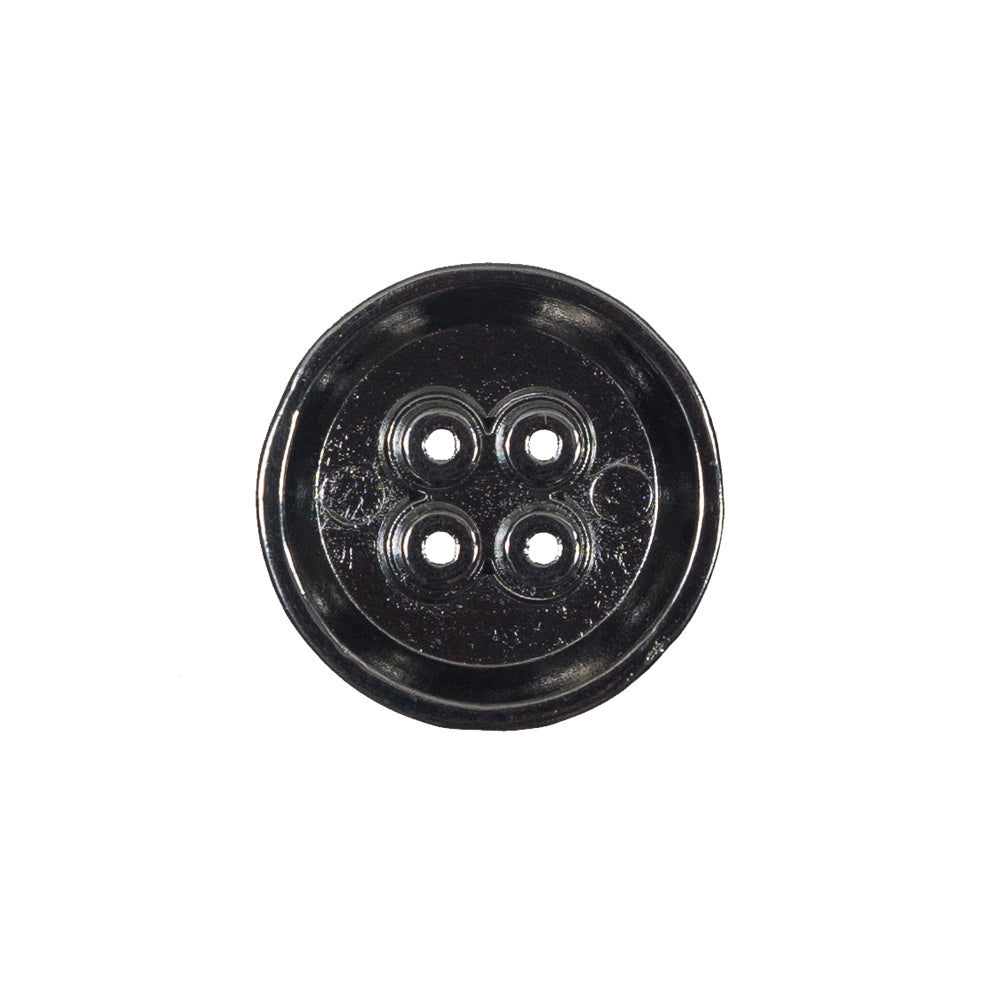 Italian Gunmetal Metal 4-Hole Button - 36L/23mm