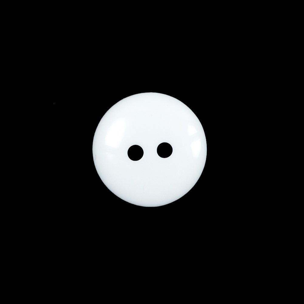 Chalk White 2-Hole Plastic Button - 24L/15mm