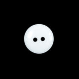 Chalk White 2-Hole Plastic Button - 24L/15mm