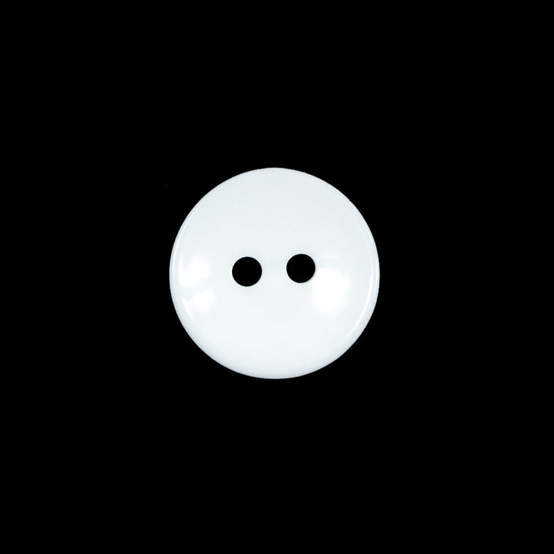 Chalk White 2-Hole Plastic Button - 24L/15mm