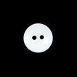 Chalk White 2-Hole Plastic Button - 24L/15mm