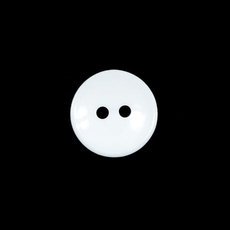 Chalk White 2-Hole Plastic Button - 24L/15mm