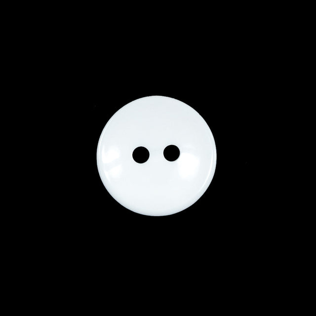 Chalk White 2-Hole Plastic Button - 24L/15mm
