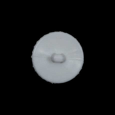 White Detailed Plastic Shank-Back Button - 32L/20mm