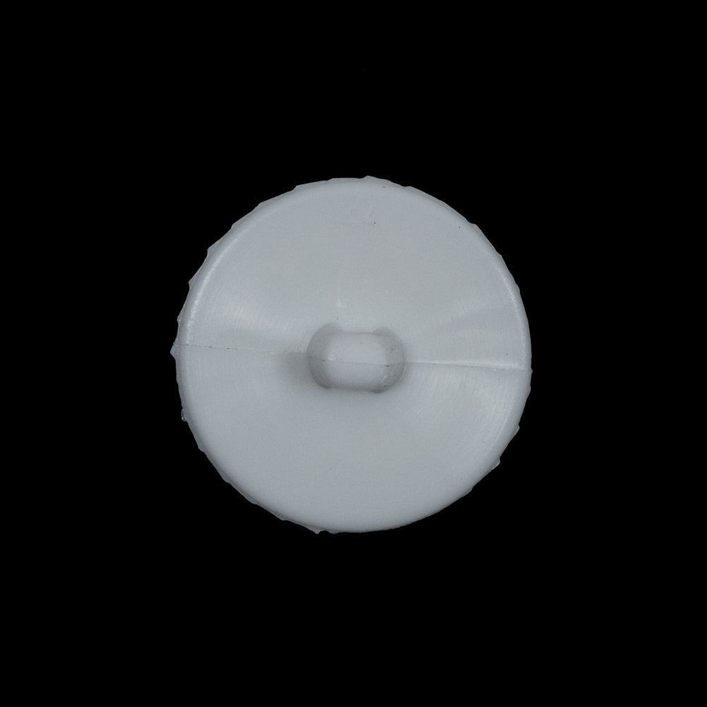 White Detailed Plastic Shank-Back Button - 36L/23mm