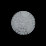 White Floral Plastic Shank-Back Button - 36L/23mm