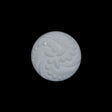 White Floral Plastic Shank-Back Button - 30L/19mm