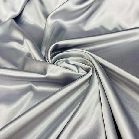 1 Yard Premium 250 GSM Bridal Stretch Satin Fabric Glossy Soft Material for Gowns 60 Inch Width 100% Polyester