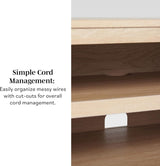 Ameriwood Home Cane TV Stand for TVs up to 85", Spring PIne