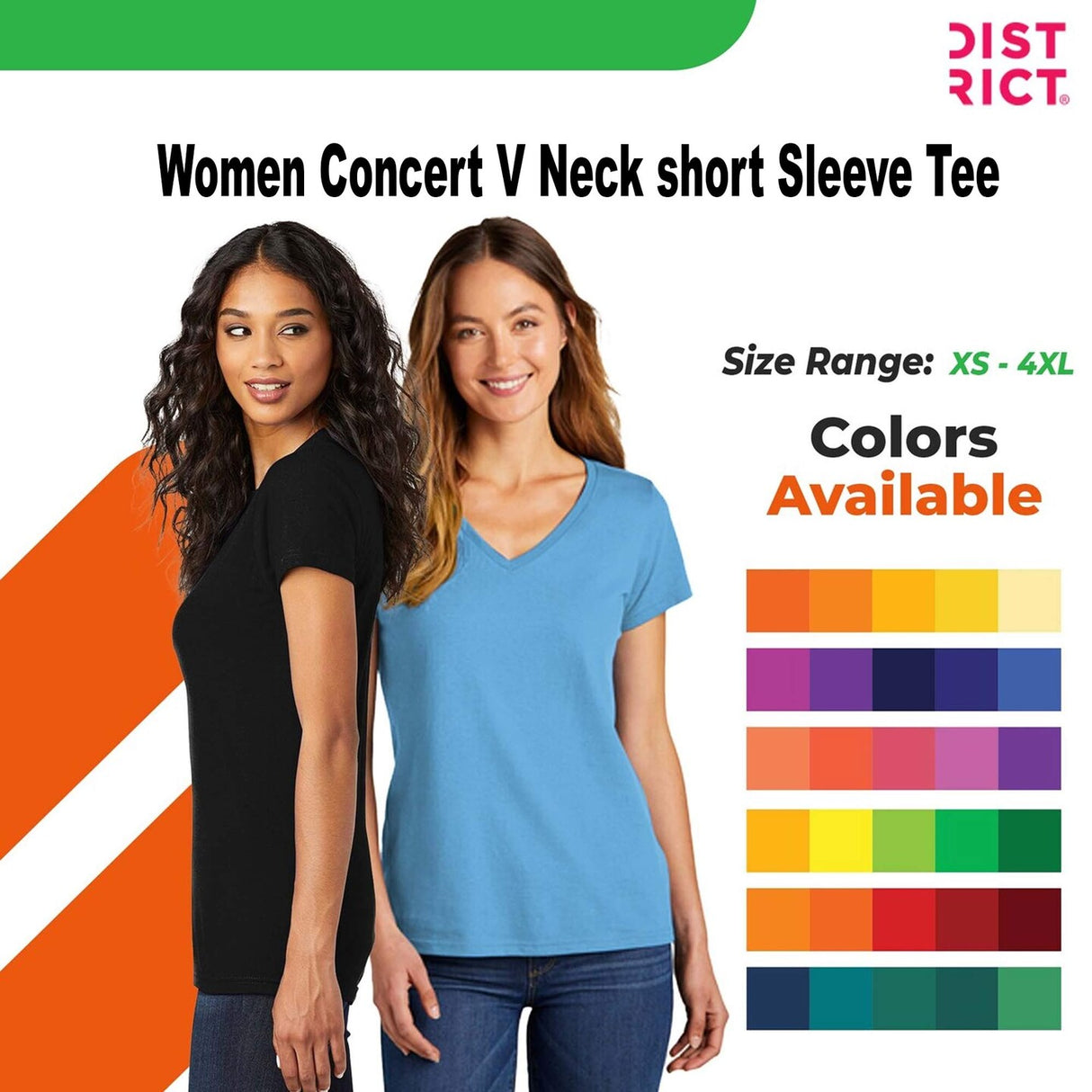 District® Women Concert V Neck short Sleeve Tee