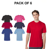 6 Pack Cool DRI Performance Short Sleeve Crewneck T-Shirt