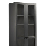 Glass Storage Bookcase Modern Display Cabinet for Home Office and Living Room