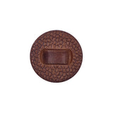 Italian Brown Pebbly Shank-Back Button - 32L/20mm