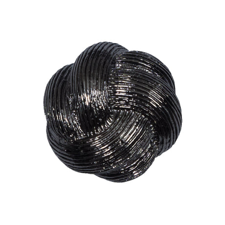 Italian Gunmetal Knot Metal Shank-Back Button - 40L/25.5mm