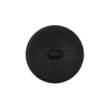 Black Etched Plastic Shank-Back Button - 36L/23mm
