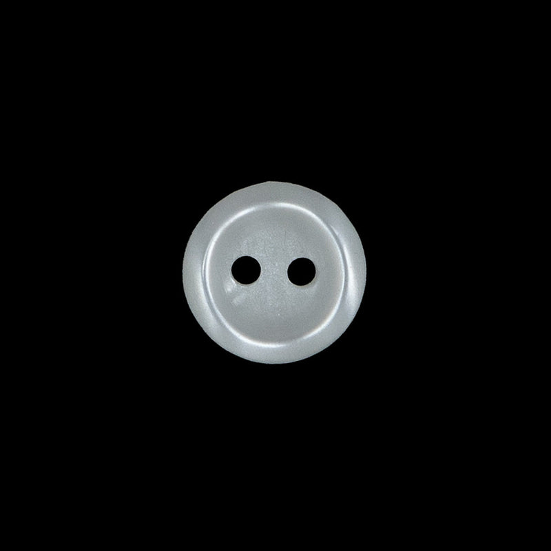 White Iridescent Plastic Button - 20L/12.5mm