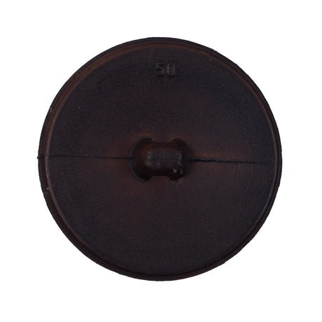 Brown Etched Plastic Shank-Back Button - 50L/32mm