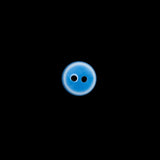 Blue and White Plastic Button - 16L/10mm