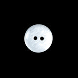 White 2-Hole Plastic Button - 22L/14mm