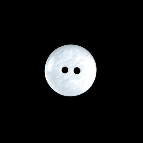 White 2-Hole Plastic Button - 22L/14mm
