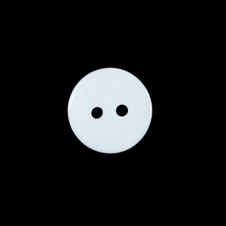 Opaque White 2-Hole Plastic Button - 24L/15mm