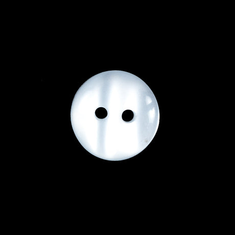 Opaque White 2-Hole Plastic Button - 24L/15mm