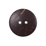 Italian Brown Etched Coconut Button - 40L/25.5mm