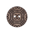 Italian Brown Etched Coconut Button - 40L/25.5mm