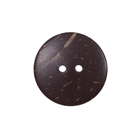 Italian Brown Etched Coconut Button - 36L/23mm