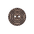 Italian Brown Etched Coconut Button - 36L/23mm