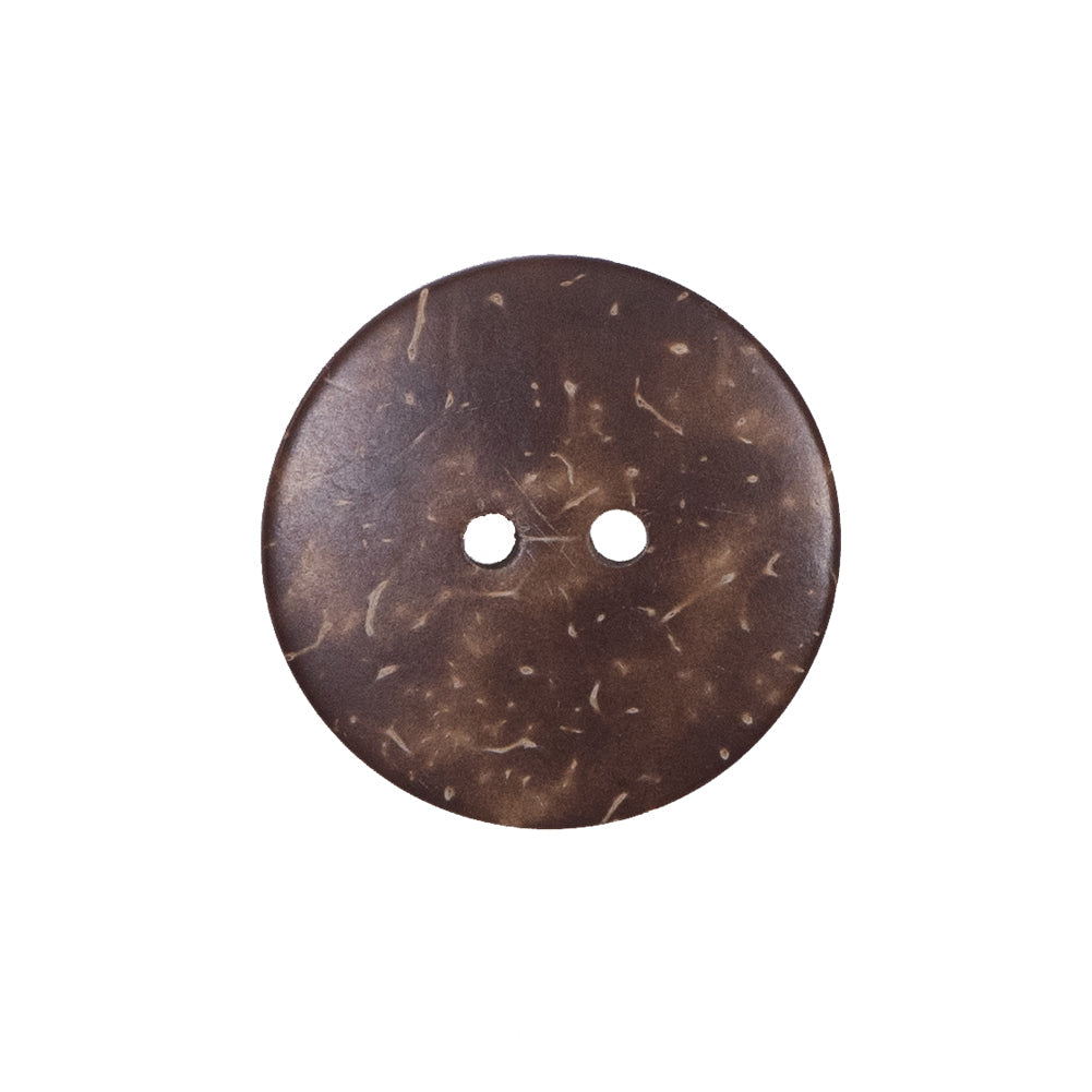 Italian Brown Etched Coconut Button - 36L/23mm