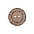 Italian Brown Etched Coconut Button - 36L/23mm