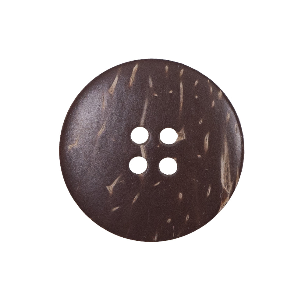 Italian Brown Etched Coconut Button - 40L/25.5mm
