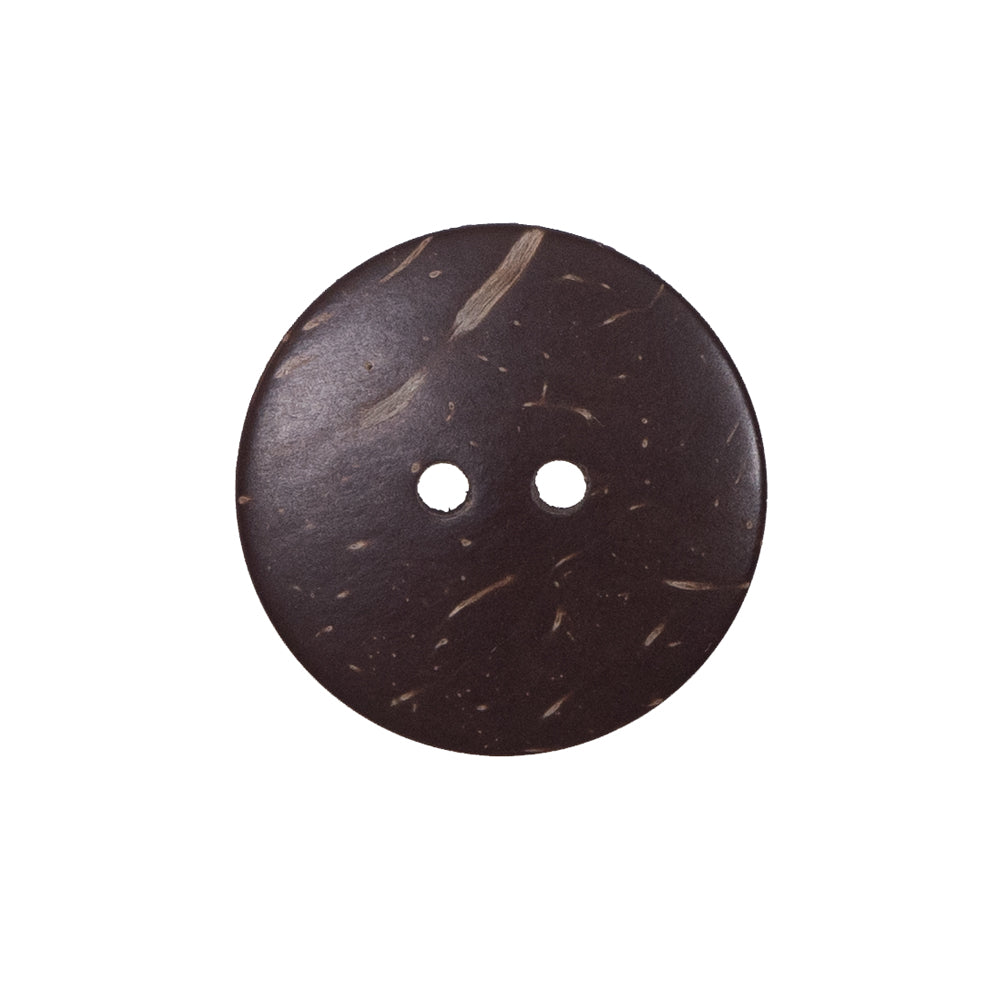 Italian Brown Etched Coconut Button - 36L/23mm